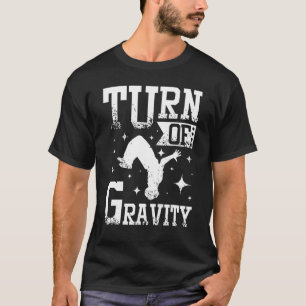 Vänd på gravitets parkour-backflip t shirt
