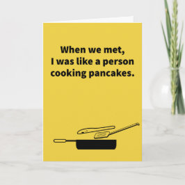 Vänd pancakes - årsdag kort