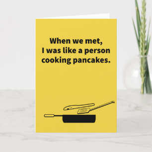 Vänd pancakes - årsdag kort