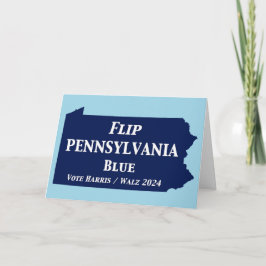 Vänd Pennsylvania Blue 2024 Kort