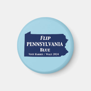Vänd Pennsylvania Blue 2024 Magnet
