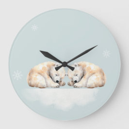 Vänd Polar Bear Nursery Stor Klocka