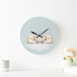 Vänd Polar Bear Nursery Stor Klocka