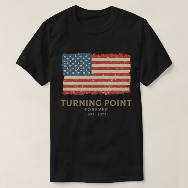 Vänd punkt för Retro-Flagga T Shirt (Design framsida)
