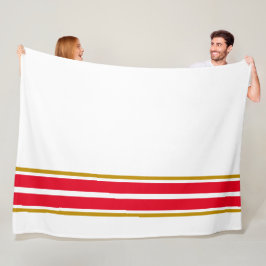 Vänd Rand för Tävlan Röd Grund vid vitt Fleecefilt