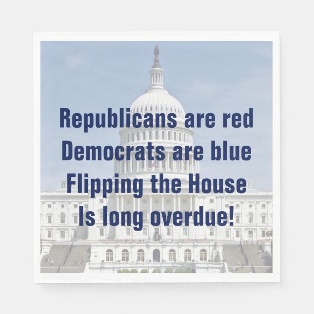 Vänd representanthuset pappersservett (Framsidan)