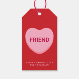 Vänd röd rosa-konversationen hjärtans dag presentetikett