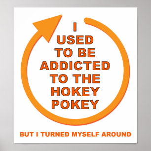 Vänd runt Hokey Pokey Funny Poster