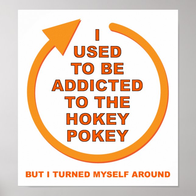 Vänd runt Hokey Pokey Funny Poster (Framsidan)