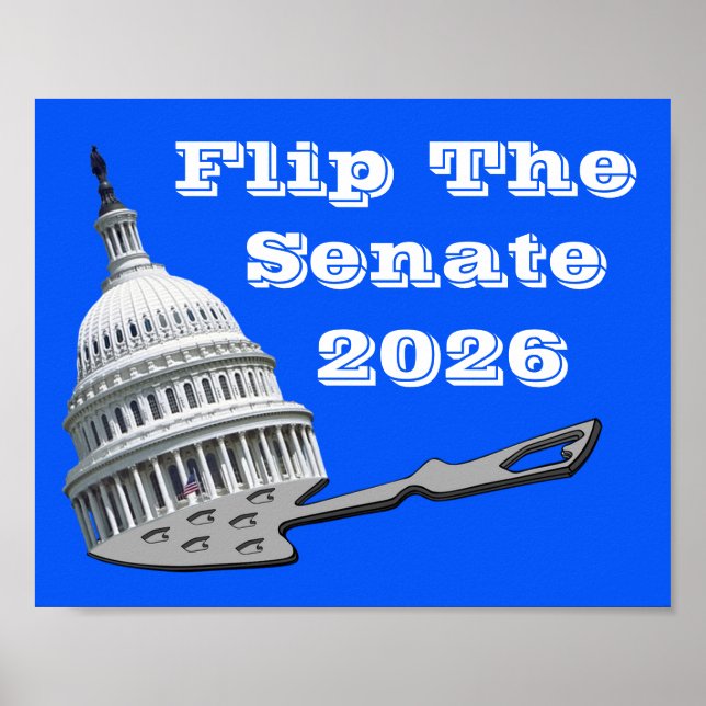 Vänd Senatsrösten Blå 2026 Poster (Framsidan)