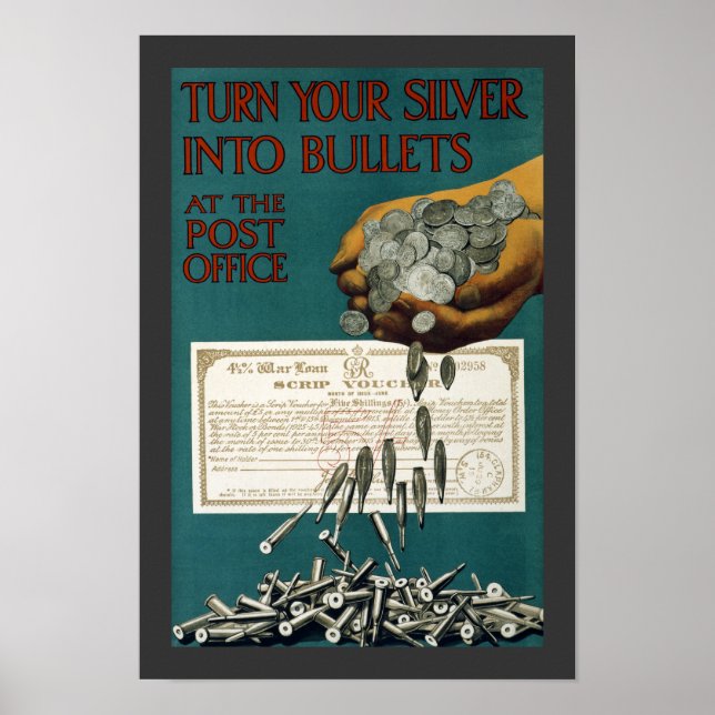 Vänd Silver till punkter (gräns) Poster (Framsidan)
