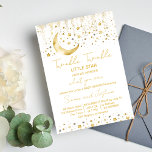 Vänd skugga lilla stjärndusch för skjortor inbjudningar<br><div class="desc">Snabb nedladdning av den lilla stjärnporten för babyduschen guld och glitter. Enkla guld-halvmånsstjärnor och sprinkler måne guld,  guld-typsnitt</div>