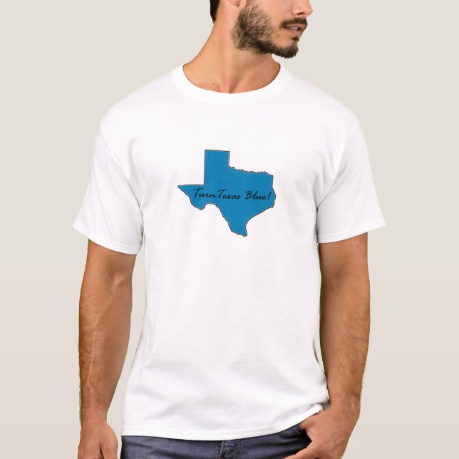 Vänd Texas blått! Demokratisk pride Tee Shirt (Framsida)