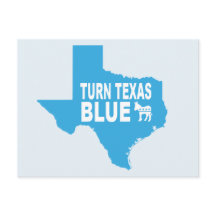 Vänd Texas Blue-vykort | Röstdemokrat