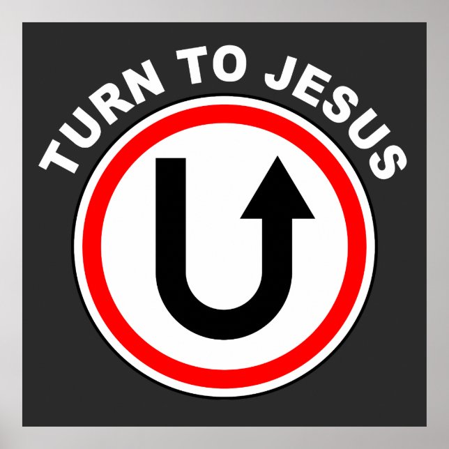 Vänd till Jesus Kristus - Gospelet Christian Faith Poster (Framsidan)