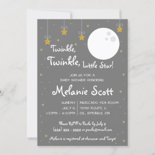 Vänd, Twinkle, Little Star! Baby Shower Invita Inbjudningar