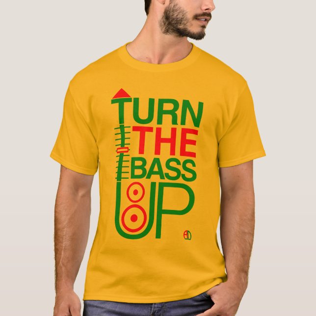VÄND UPP BASEN - Reggaefärger - Crossfader DJ T Shirt (Framsida)