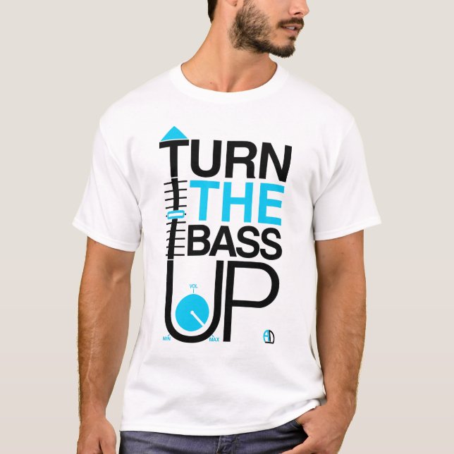 VÄND UPP BASEN + Skjorta för volymmusikDj t Tee Shirt (Framsida)