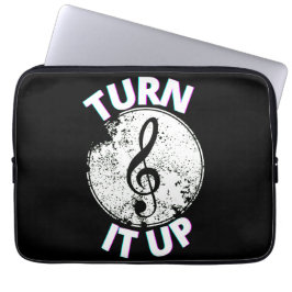 Vänd upp musiken laptop fodral