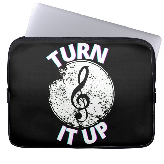 Vänd upp musiken laptop fodral (Framsidan)