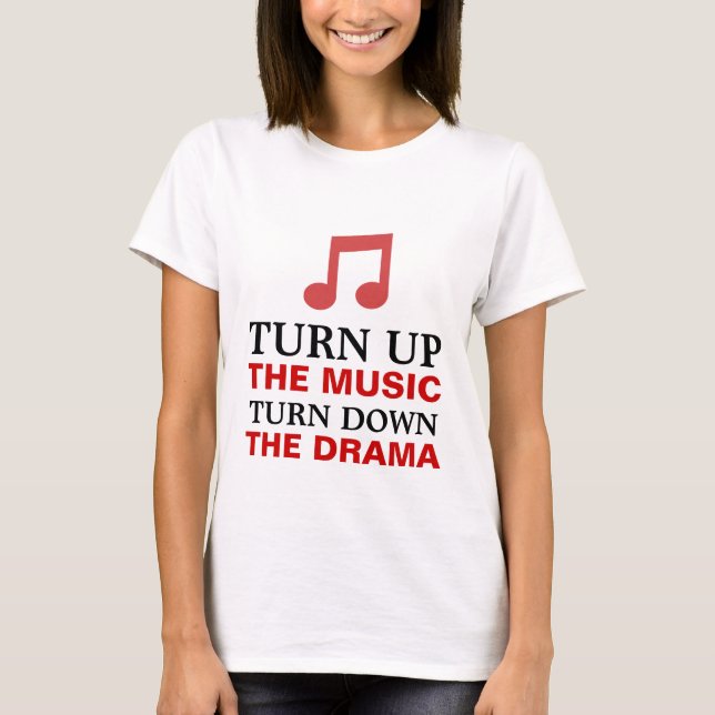 Vänd upp musiken t-shirt (Framsida)