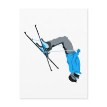 Vänd ut | Ski Backflip Skier-vykort