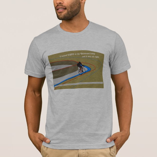 Vänd vänstert på en Velodromeskjorta Tee (Framsida)