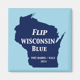 Vänd Wisconsin Blue 2024 Magnet