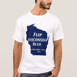 Vänd Wisconsin Blue 2024 T Shirt