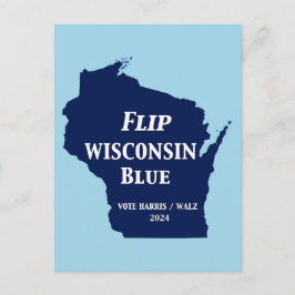 Vänd Wisconsin Blue 2024 Vykort