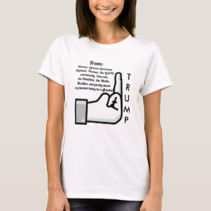 Vända Bird och Donald Trump Shirt Tee