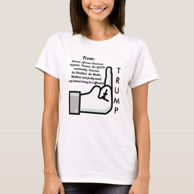 Vända Bird och Donald Trump Shirt Tee (Framsida)