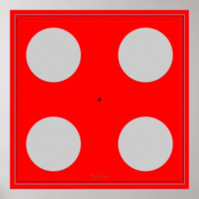 Vända blå optisk bild poster (Framsidan)