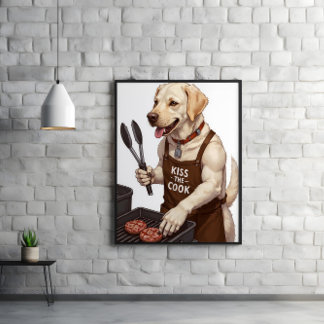 Vända burgare, Wagging Svan, Grill Chef Poster