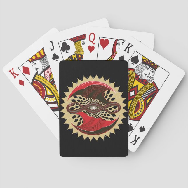 Vända dragoner casinokort (Baksidan)