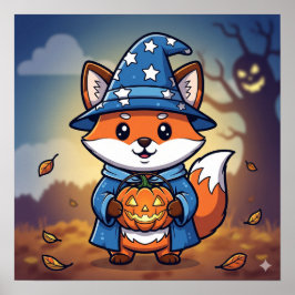 Vända Fox-Halloween-guiden Poster