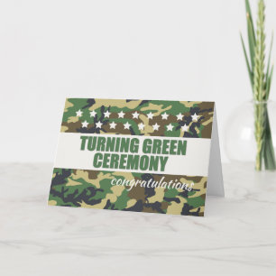 Vända Grönt Ceremony-Grattisar med stjärnor Kort