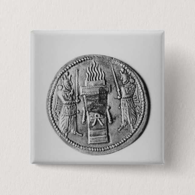 Vända om av en mynta av Shapur II Knapp (Framsida)