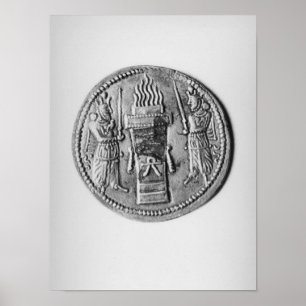 Vända om av en mynta av Shapur II Poster
