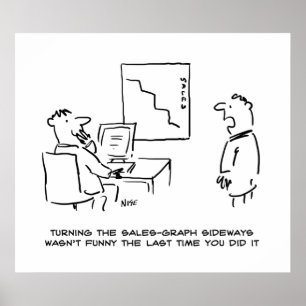 Vända sökvägar för Office Sales Chart Poster