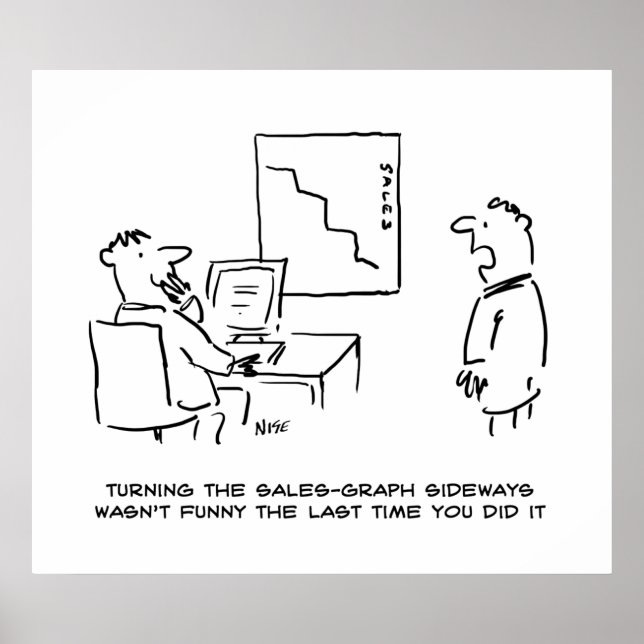 Vända sökvägar för Office Sales Chart Poster (Framsidan)