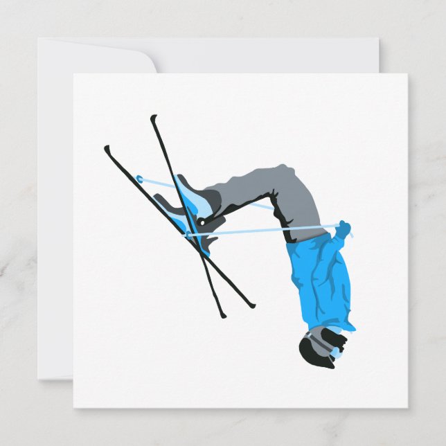 Vända Ut | Skida Backflip Skidåkare Kort (Framsida)