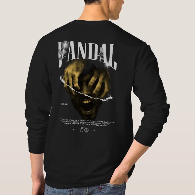 Vandal Modern Streetwear T Shirt (Baksida)