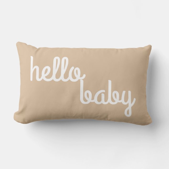 Vändbar Hello Baby Lumbarkudde (Framsida)