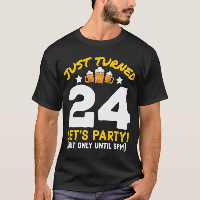 Vände 24 Party till kl. 24:e födelsedag T Shirt (Framsida)