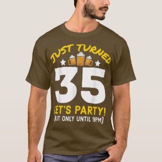 Vände 35 Party till kl. 21.00 den ädla 35en Födels T Shirt