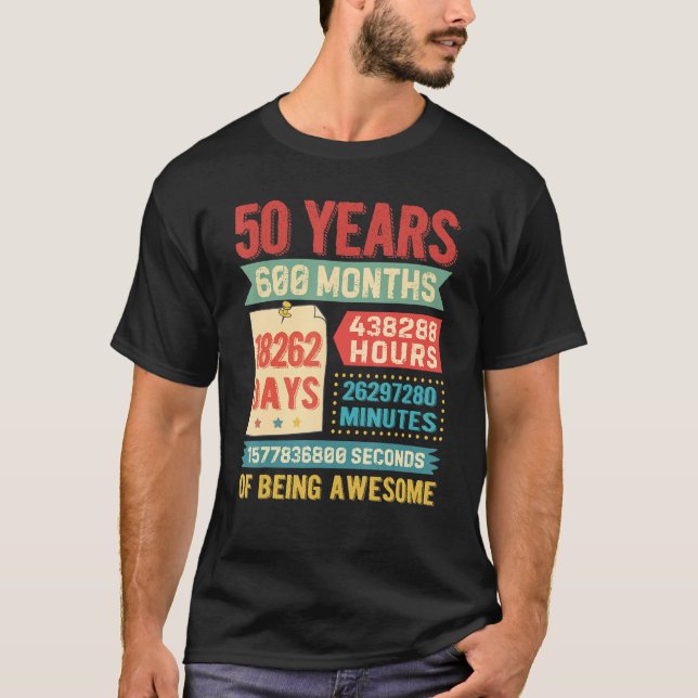 Vänder 50 år gamla 50:e födelsedagsdagen Dekoratio T Shirt (Framsida)