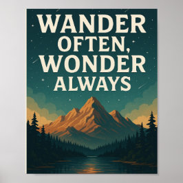 Vander ofta, alltid - bergsbergsberget Nigh Poster