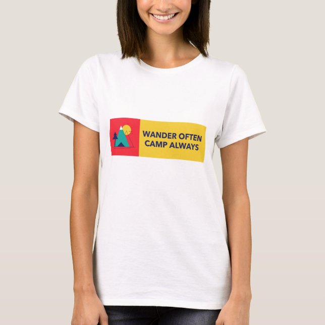Vander ofta, Camp Always Camping T Shirt (Framsida)