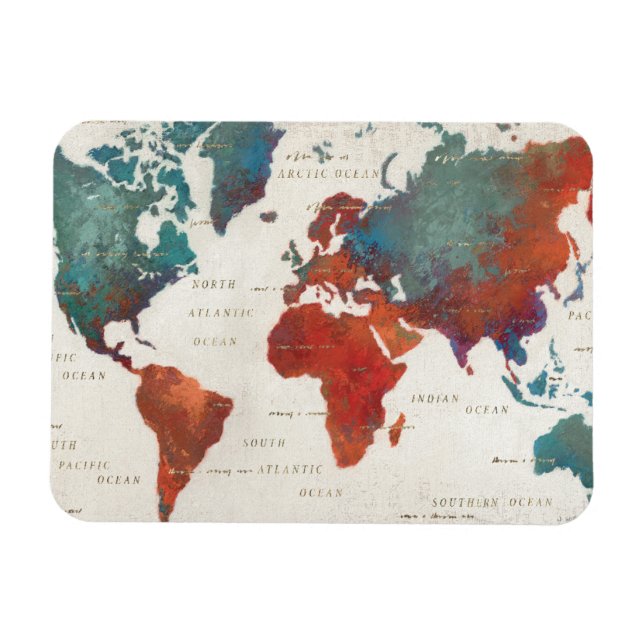 Vander ofta, Wander Alltid Karta med citat Magnet (Horisontell)